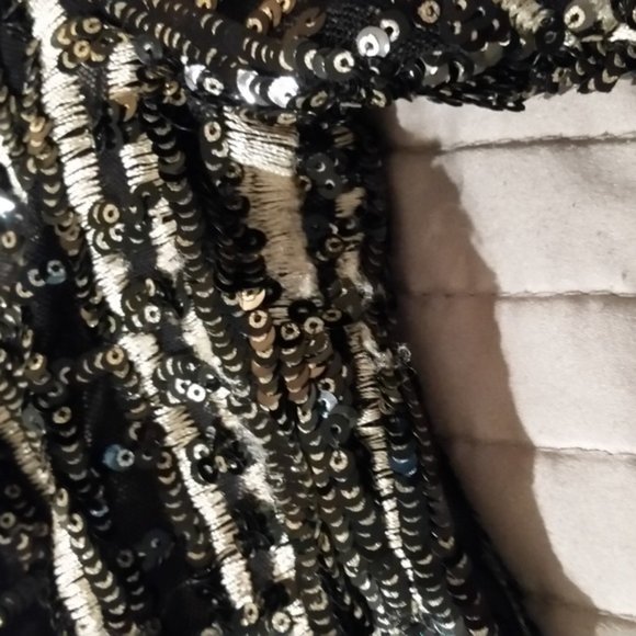 GOLD BEADED MARCIANO DRESS - WORN ONCE - Picture 4 of 4